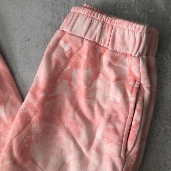 Anthropologie All Fenix Aryah Pink Tie Dye Joggers NEW - Picture 2 of 11